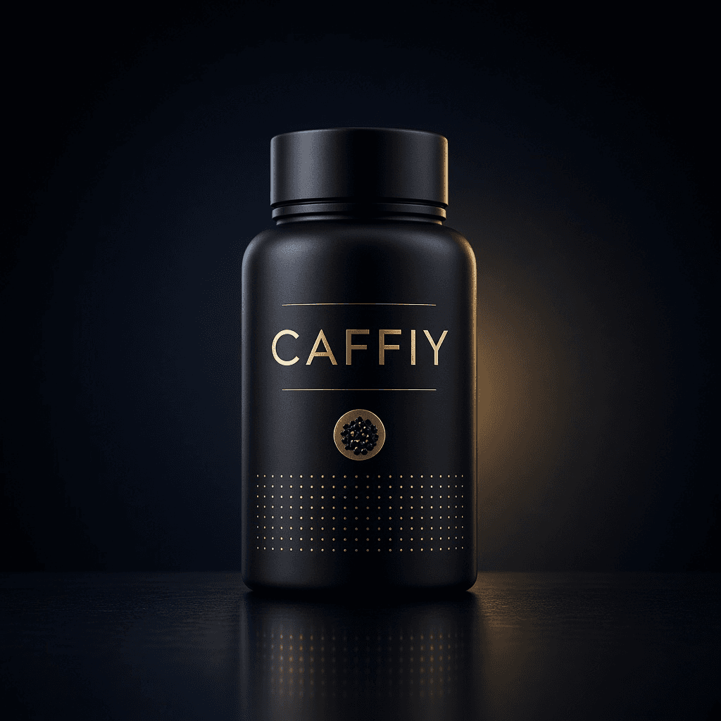 Caffiy Black Seed Shilajit Capsules, capsule bottle