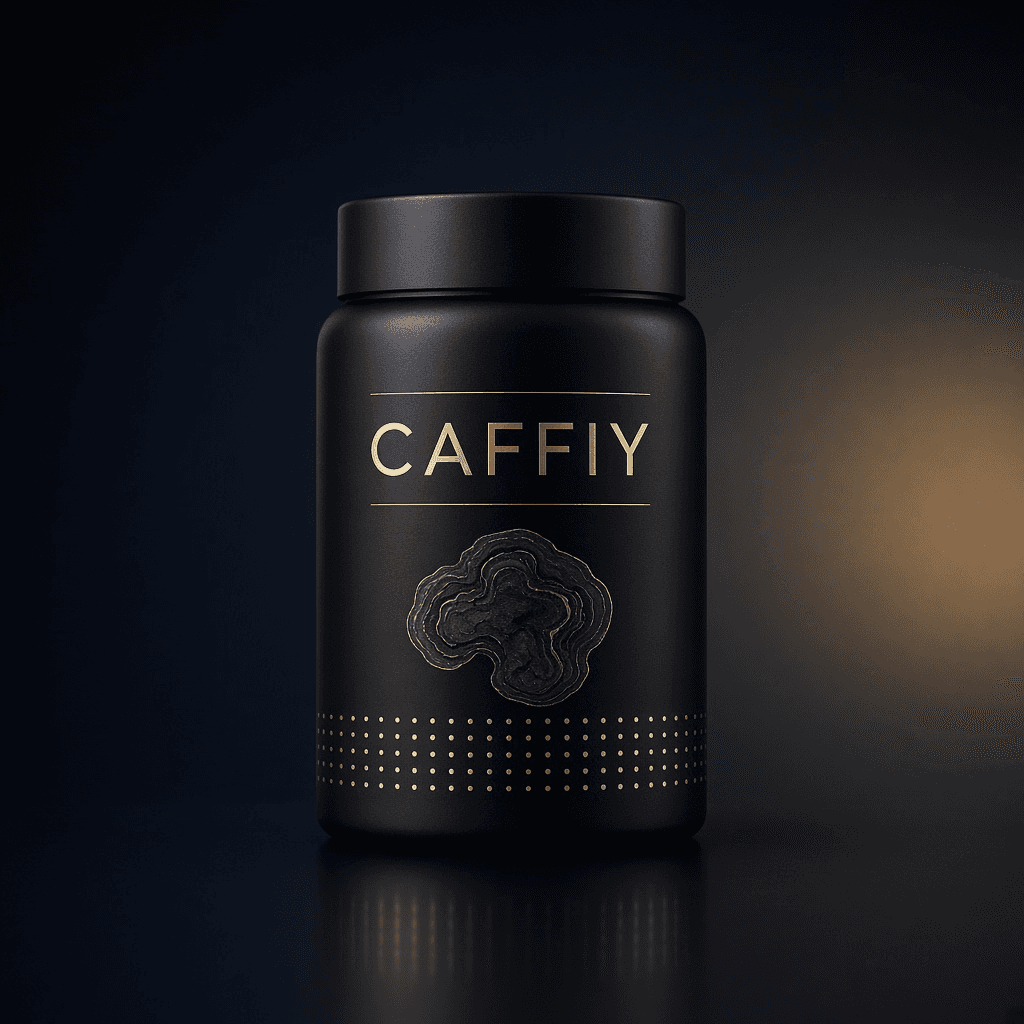Caffiy Chaga Shilajit Mushroom Capsules, capsule bottle