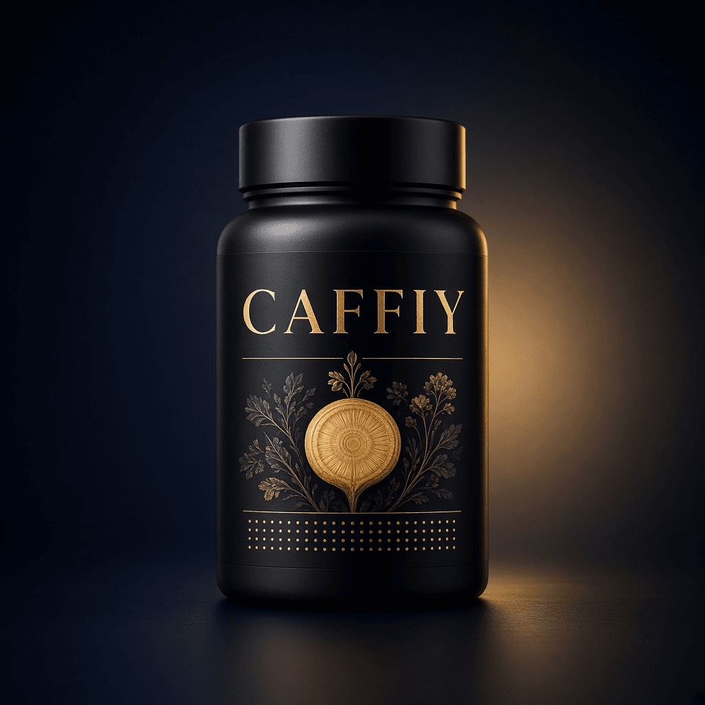 Caffiy Maca Root Capsules, capsule bottle