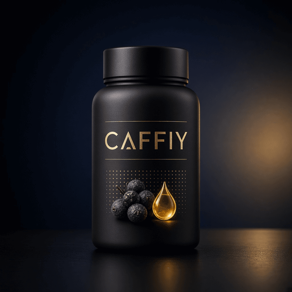 Caffiy Saw Palmetto Vitamin E, capsule bottle