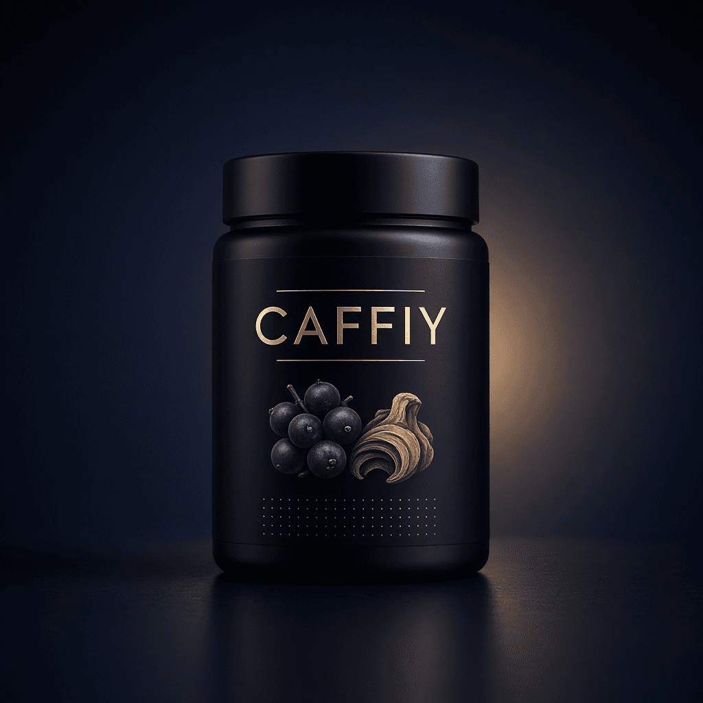 Caffiy Saw Palmetto Ashwagandha, capsule bottle