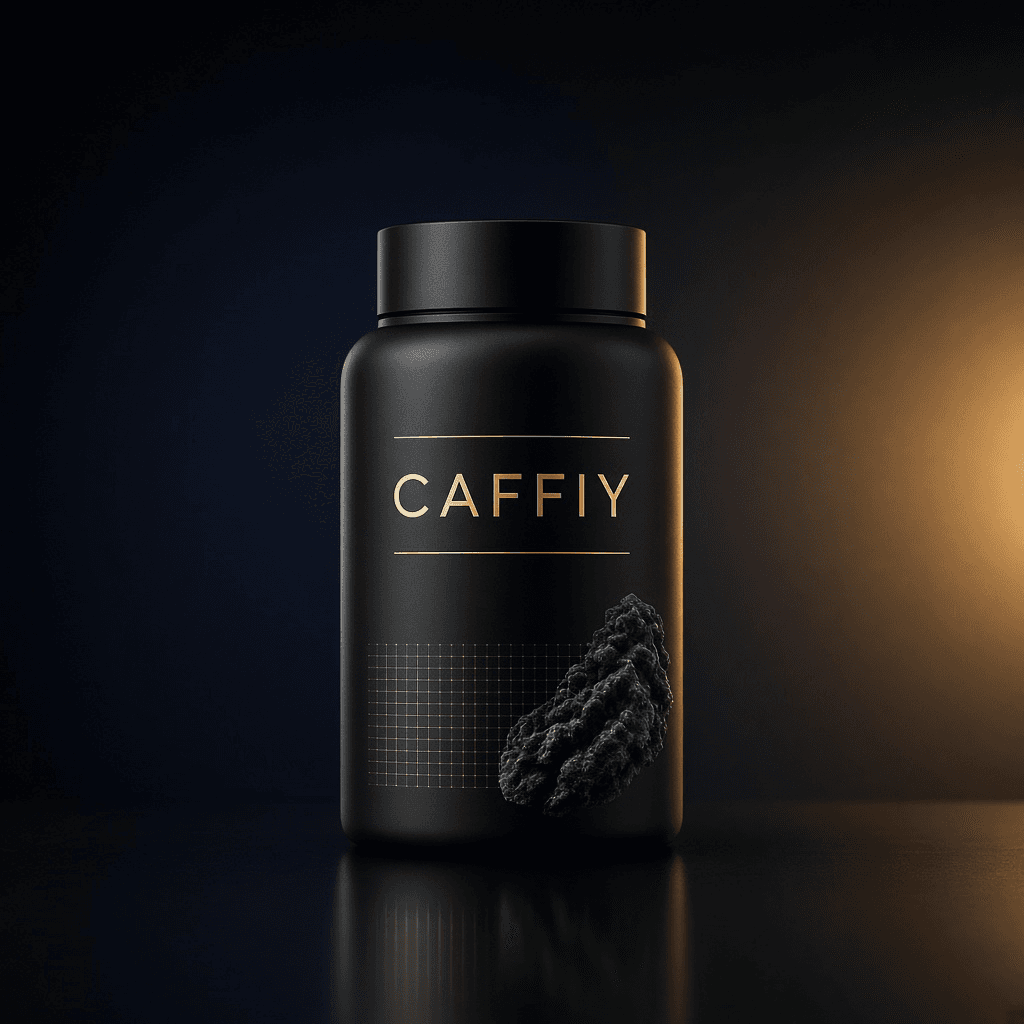 Caffiy Shilajit Sea Moss Capsules, capsule bottle