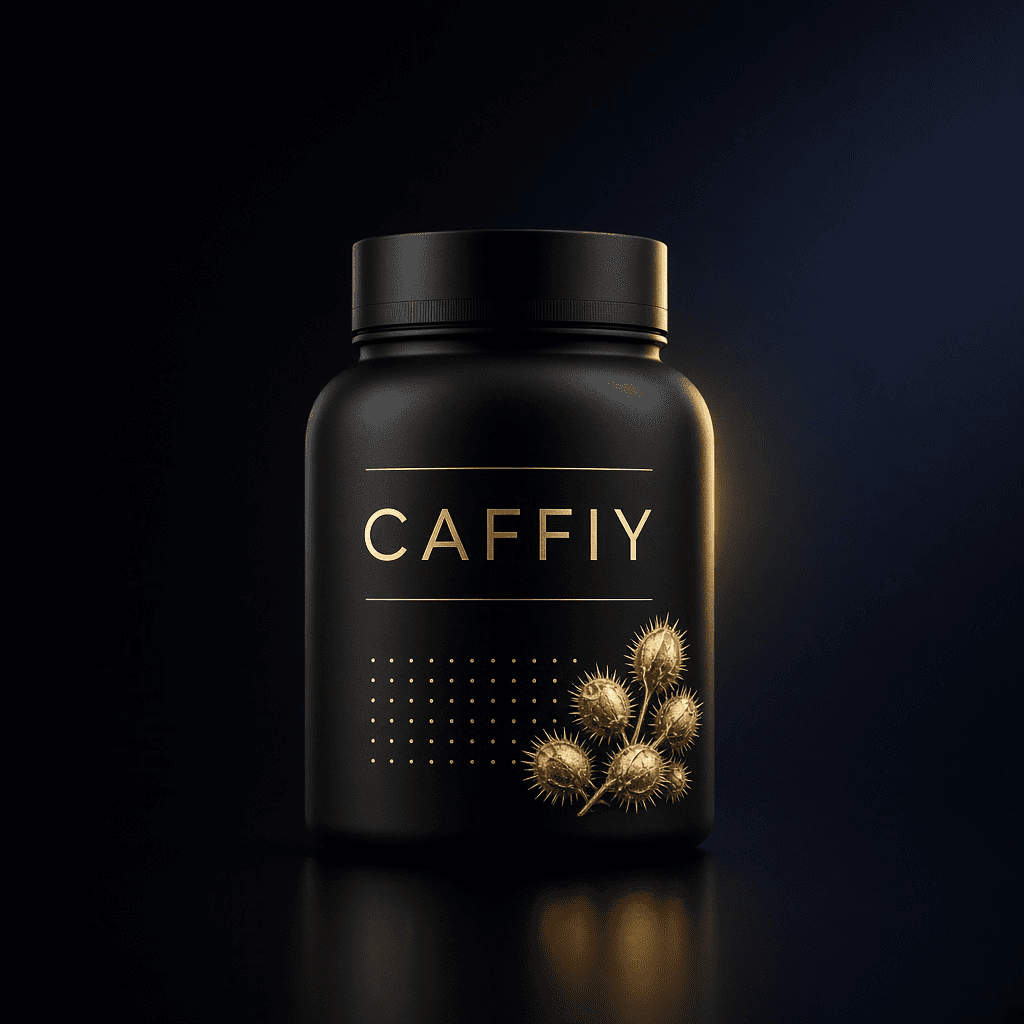 Caffiy Shilajit Tribulus Capsules, capsule bottle