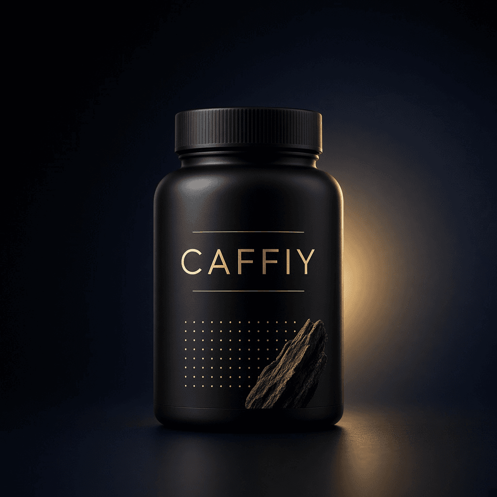 Caffiy Tongkat Ali 400mg Capsules, capsule bottle