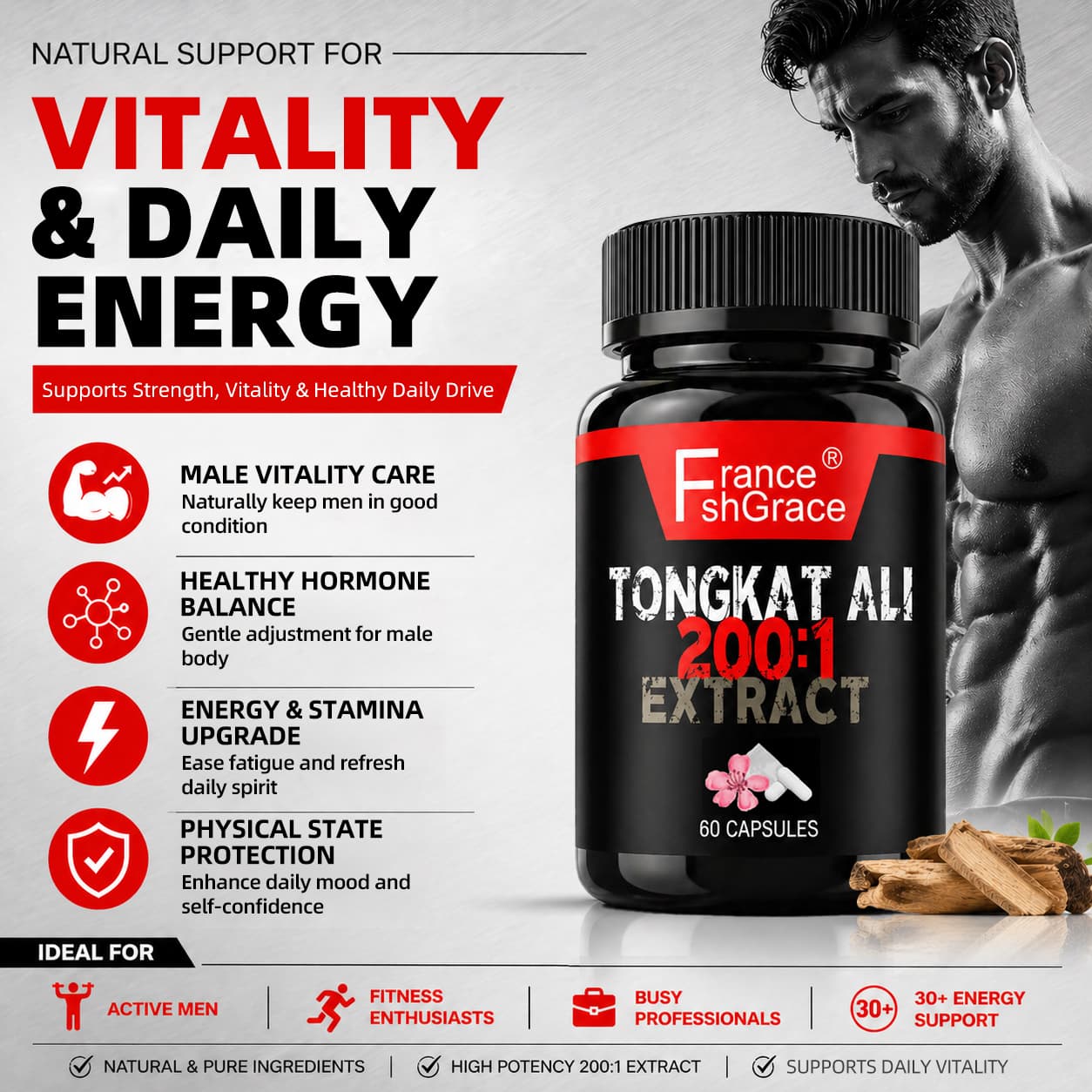 Caffiy Tongkat Maca Tribulus Capsules, product photo 3