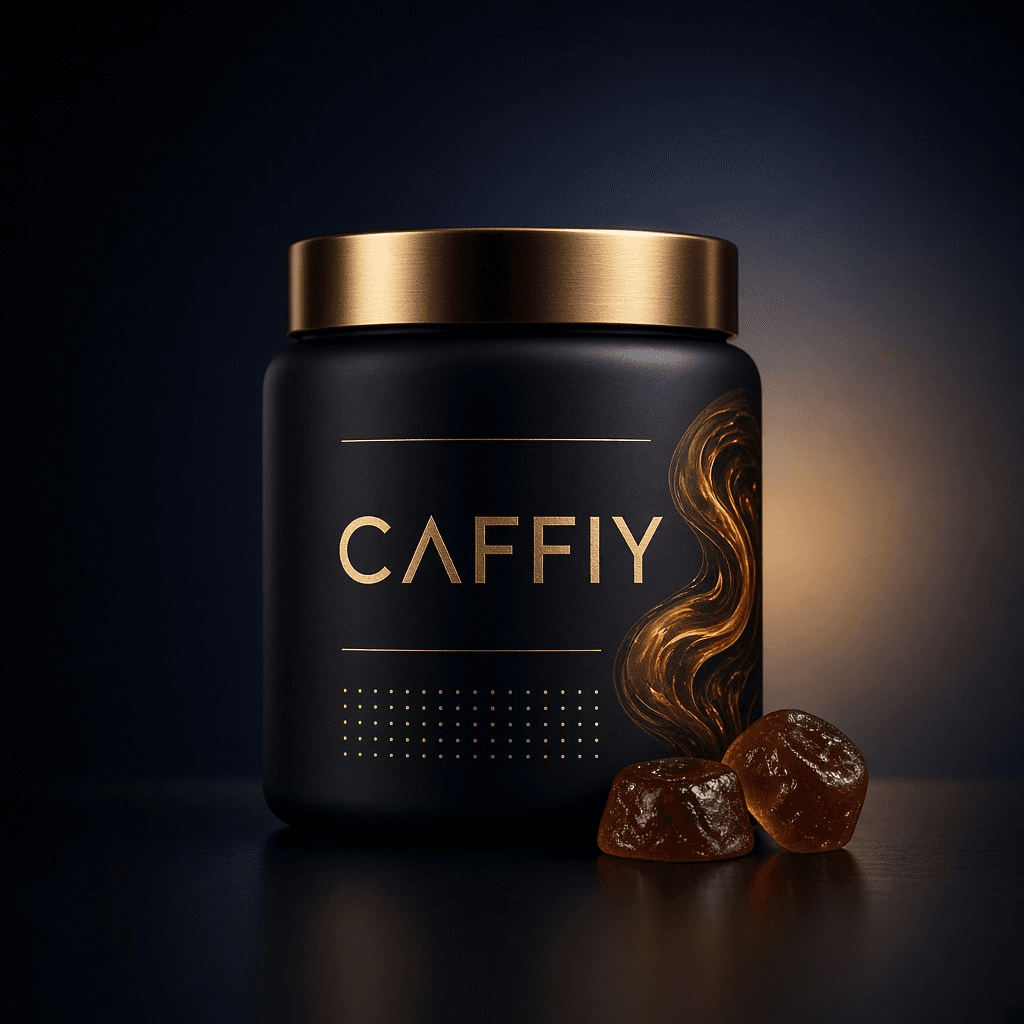 Caffiy Shilajit Maca Gummies, gummy jar