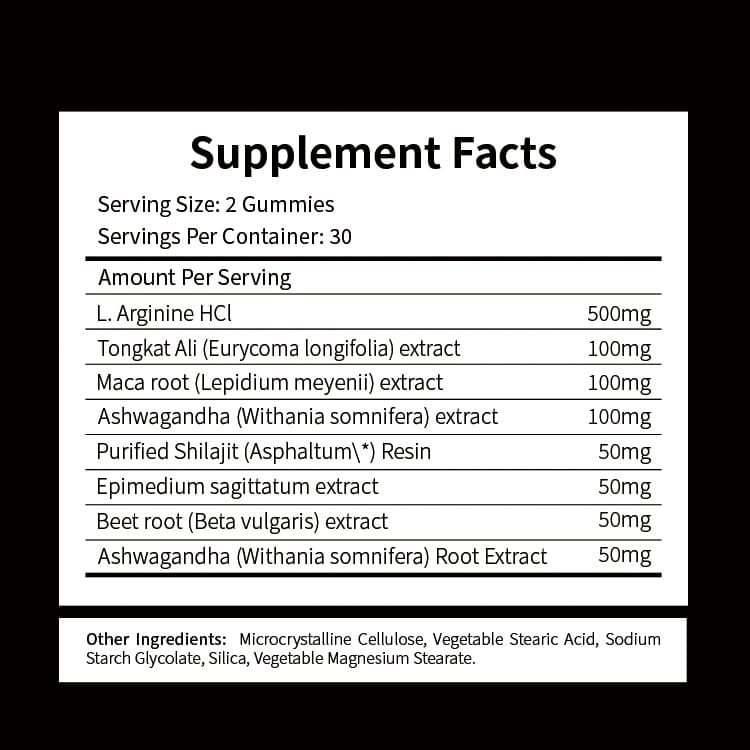 Caffiy L-Arginine Shilajit Gummies, product photo 2