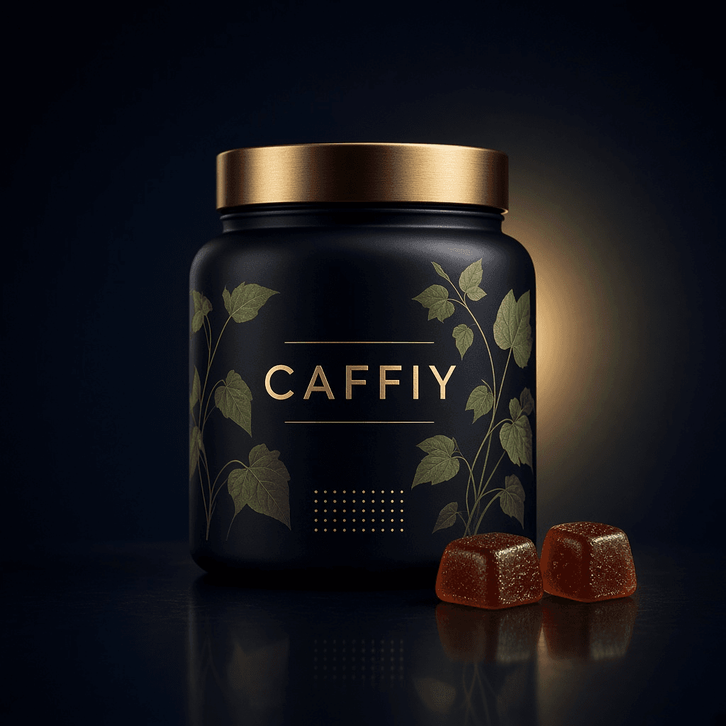 Caffiy Shilajit Epimedium Blend Gummies, gummy jar
