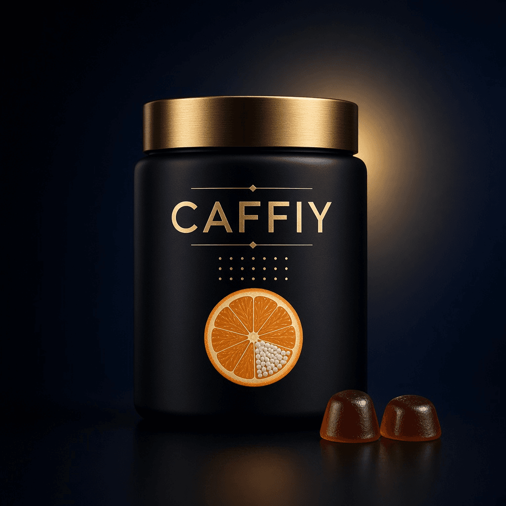 Caffiy Probiotic Vitamin C Gummies, gummy jar