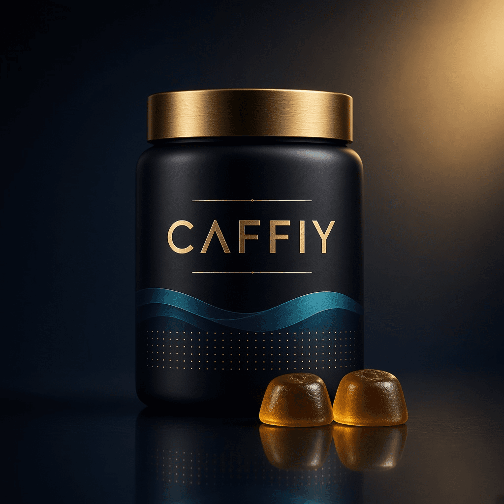 Caffiy Oyster Cistanche Multivitamin Gummies, gummy jar