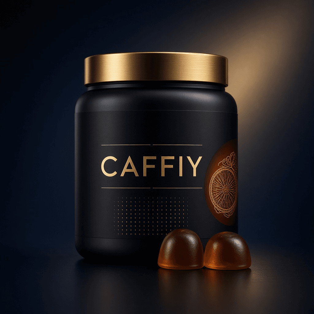 Caffiy Shilajit Ginseng Gummies, gummy jar