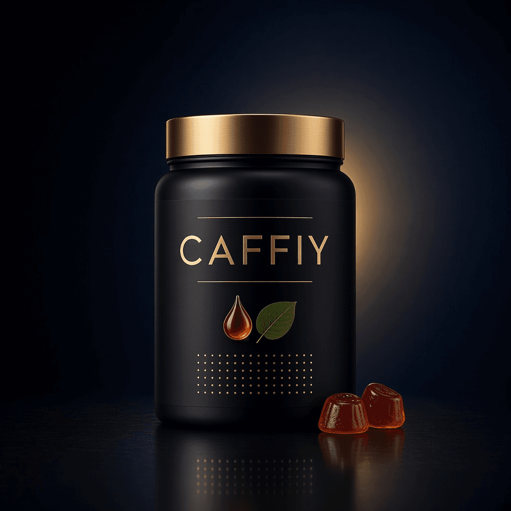 Caffiy Shilajit Epimedium Maca Gummies, gummy jar