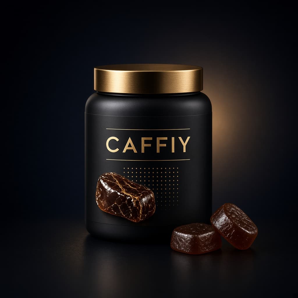 Caffiy Shilajit Tongkat Epimedium Gummies, gummy jar