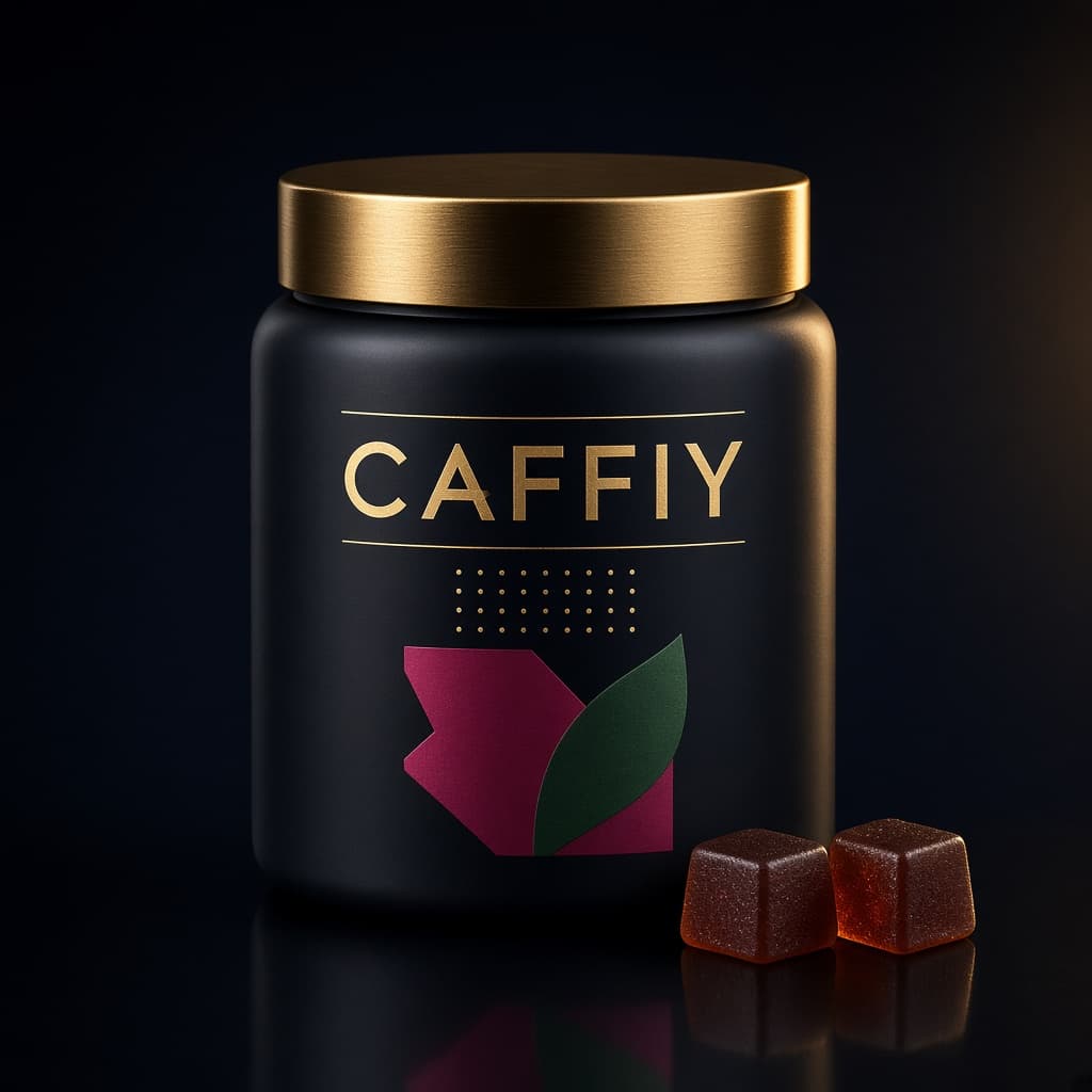 Caffiy Epimedium Tongkat Beet Gummies, gummy jar