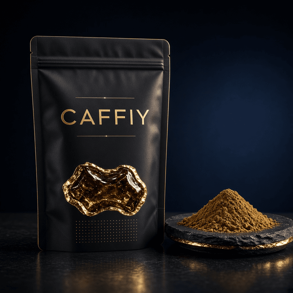 Caffiy Shilajit Resin Powder, powder pouch