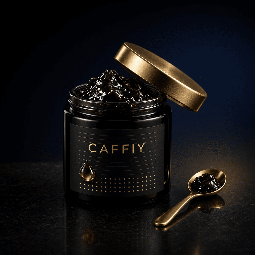 Caffiy Shilajit Reishi Resin, resin jar