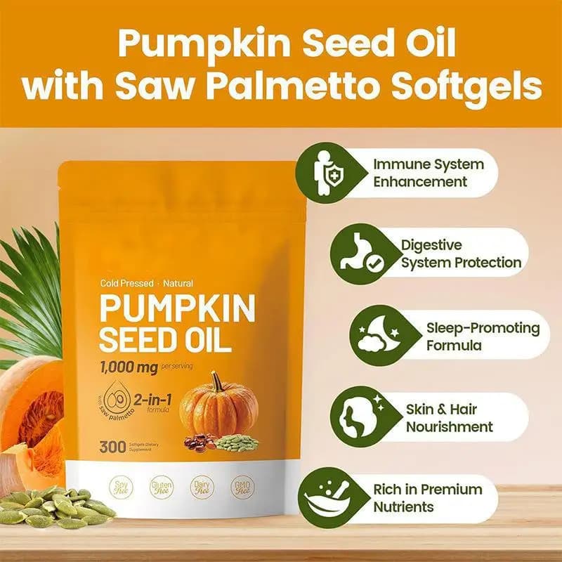 Caffiy Pumpkin Saw Palmetto Softgels, product photo 2