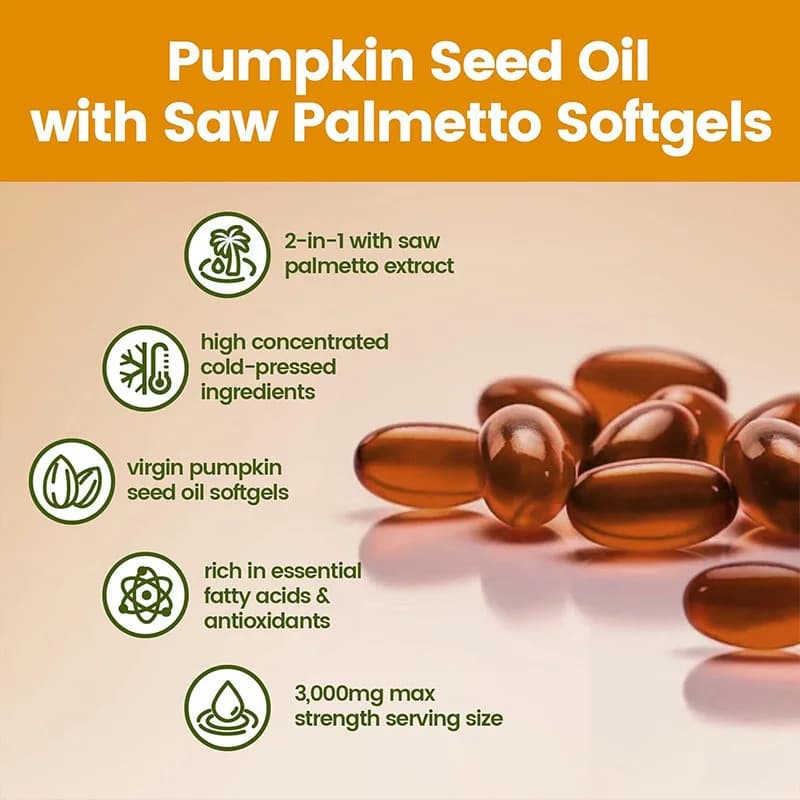 Caffiy Pumpkin Saw Palmetto Softgels, product photo 6