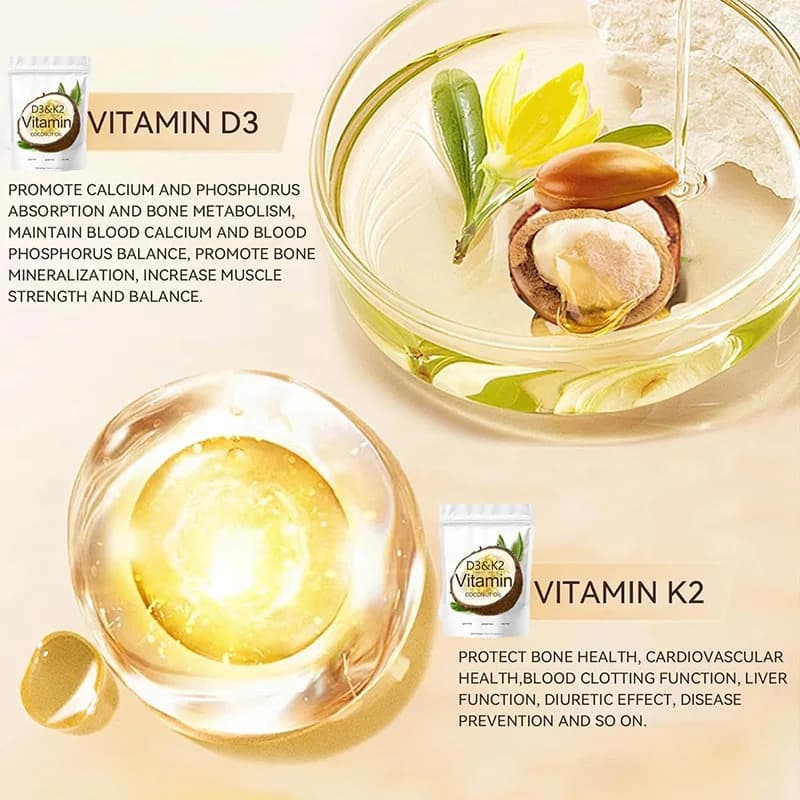Caffiy Vitamin D3 K2 Softgels, product photo 6