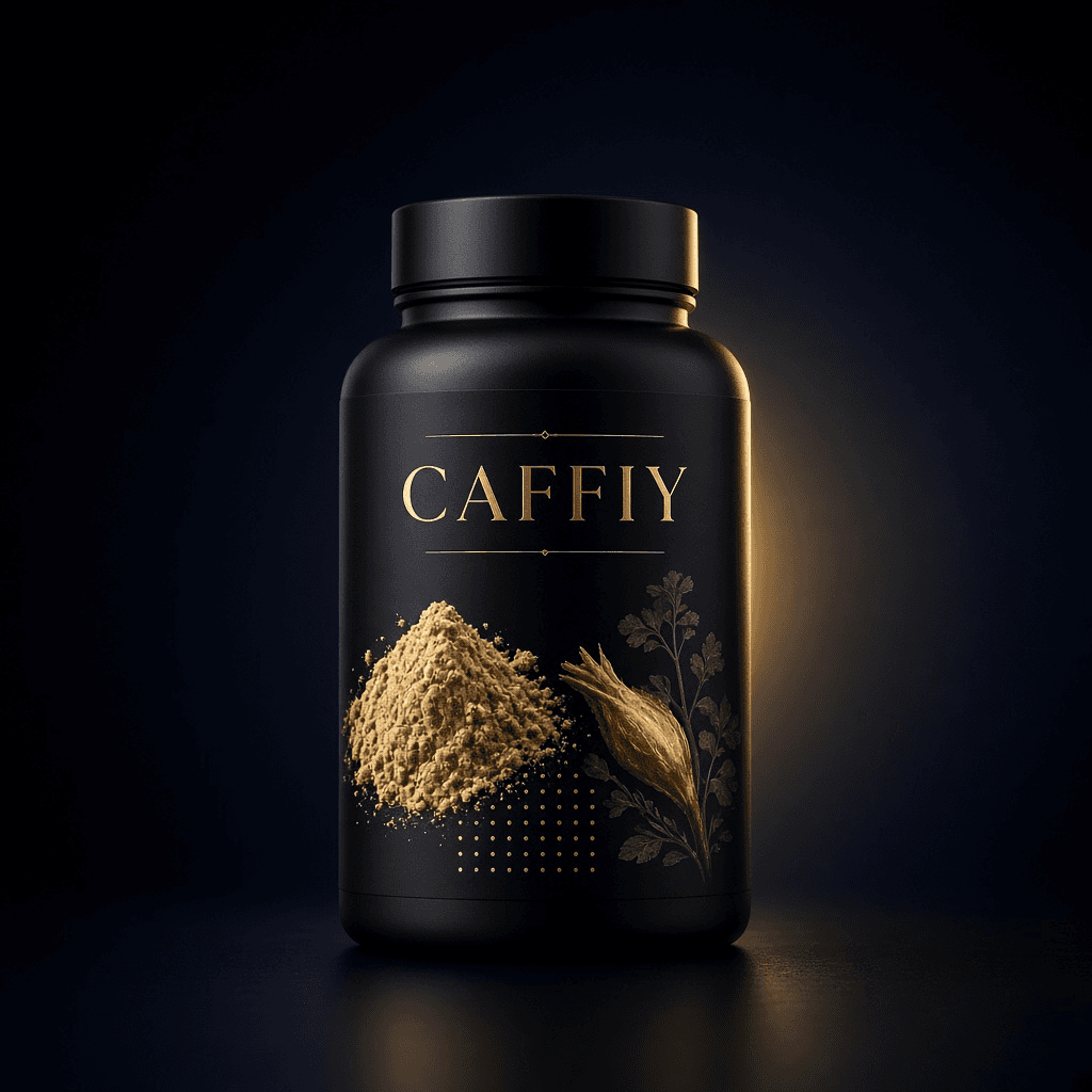 Caffiy Maca Tribulus Rhodiola Tablets, tablet bottle