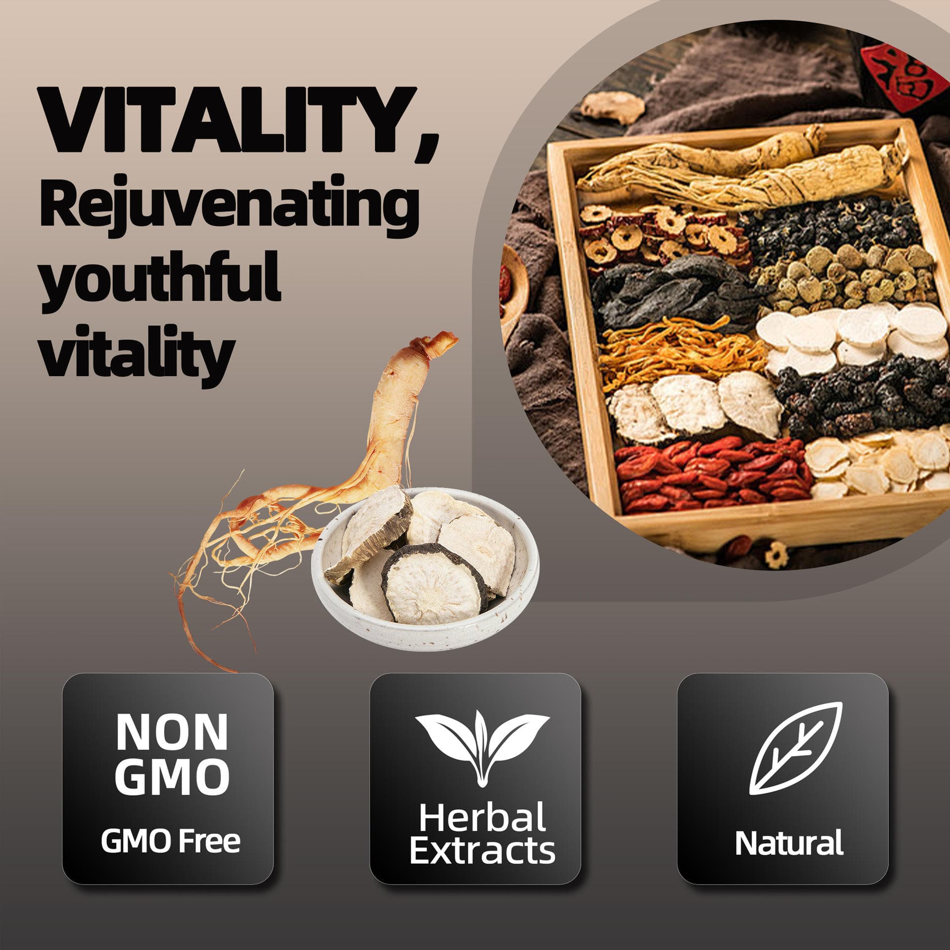 Caffiy Maca Cordyceps Energy Tea, product photo 3